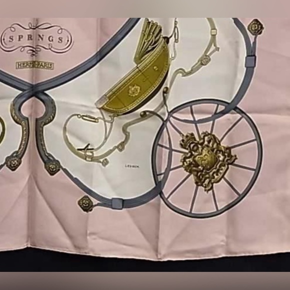 SOLD HERMES SPRINGS Carré 90 100% silk large scarf - Picture 3 of 8